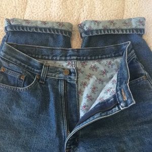 Flannel Lined Jeans L.L.Bean Sz 10T Relaxed Fit